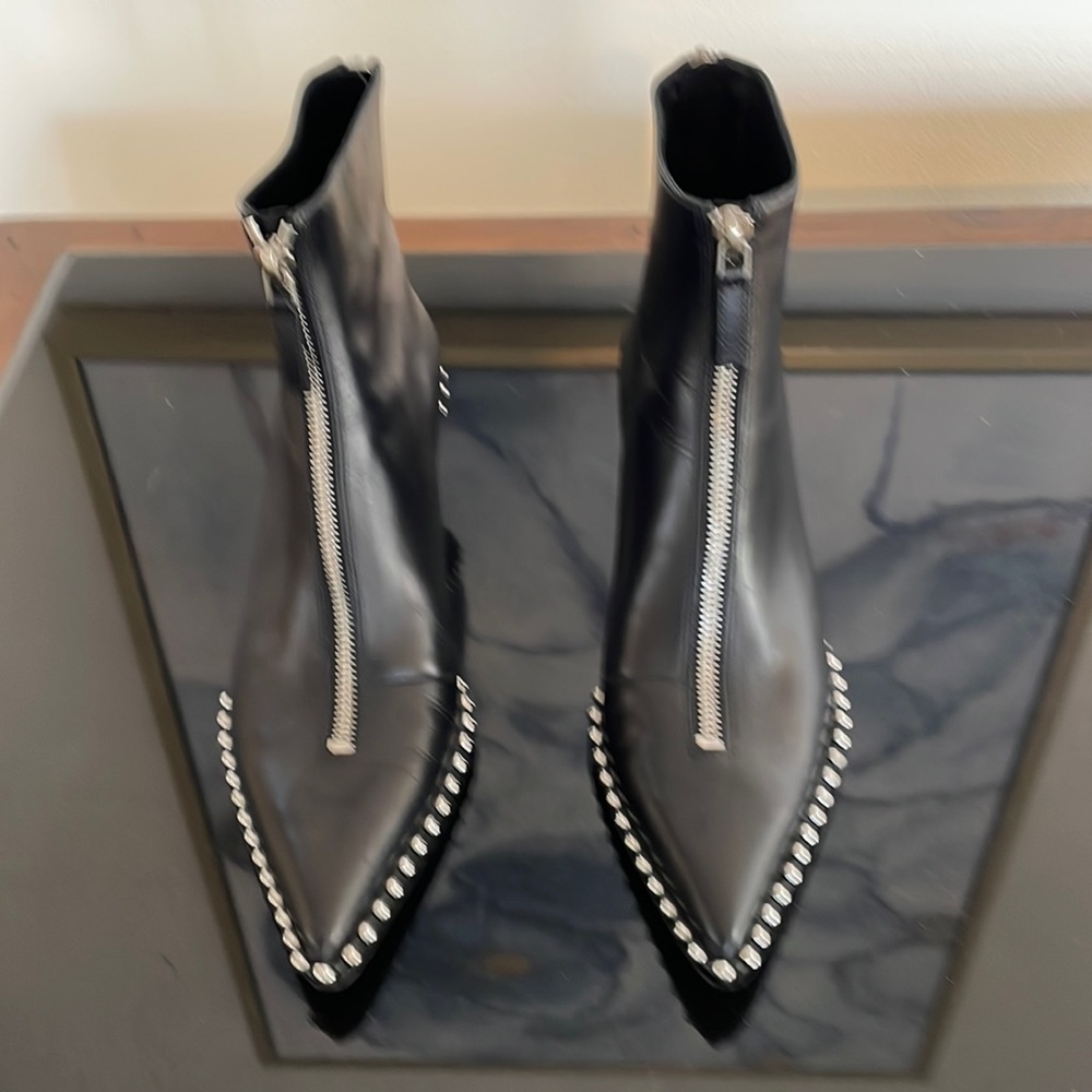 These are black studded boots